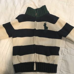 Polo zip up sweater